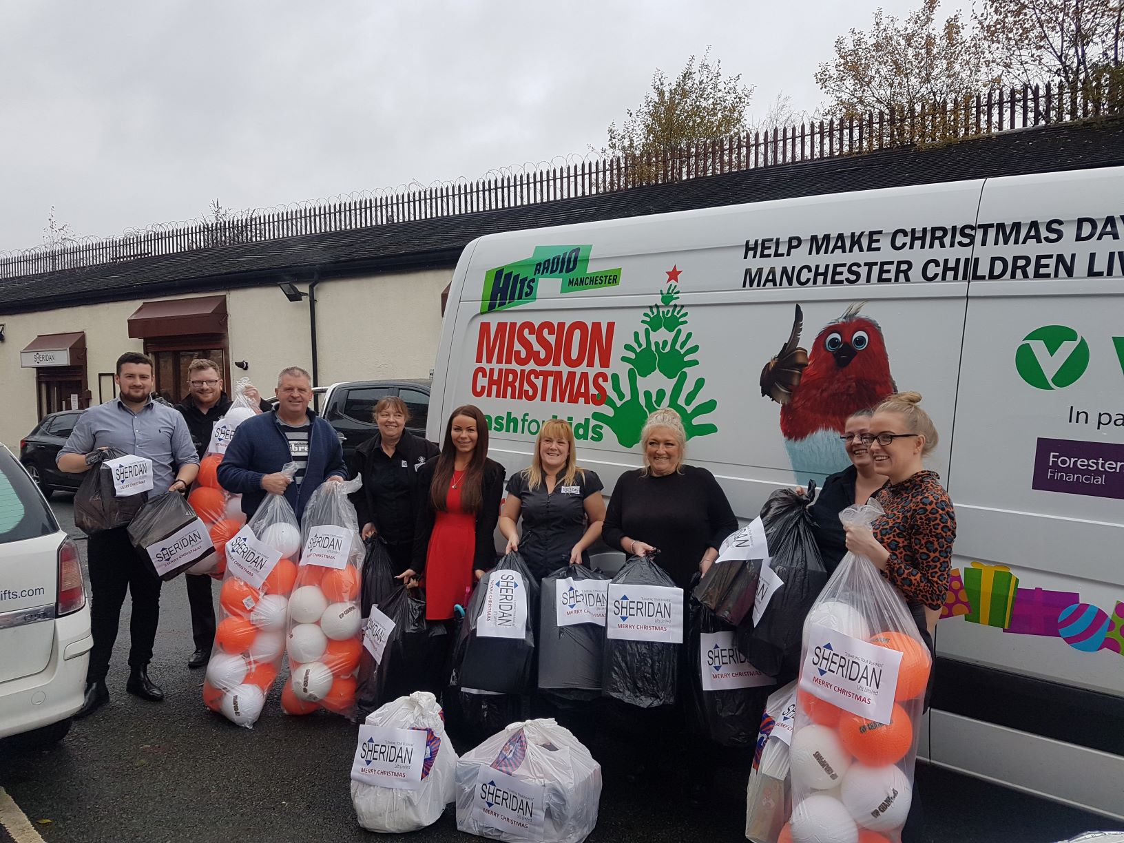 Sheridan Lifts collects gifts for the children of Greater Manchester 2 Sheridan Lifts collects gifts for the children of Greater Manchester