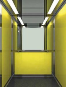 mermaid series with yellow painted glass