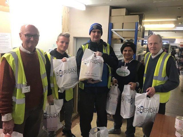 Sheridan Lifts drop off food parcel for Rochdale foodbank 2 Sheridan Lifts drop off food parcel for Rochdale foodbank