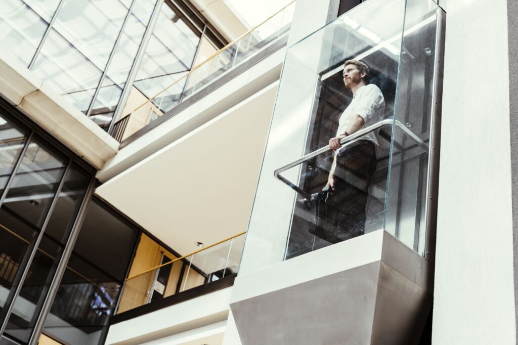 glass elevator