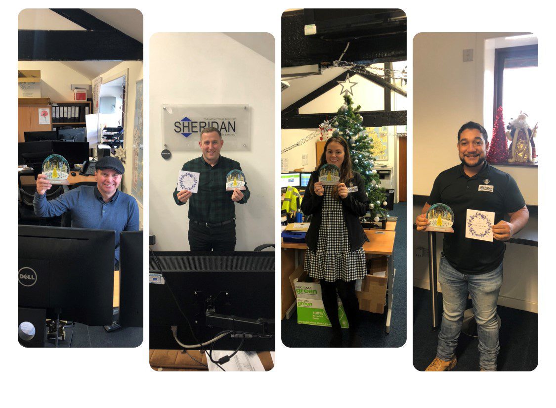 Sheridan Lifts send handwritten Christmas Cards to all of Rochdale Council's Customers 2 sheridan lifts staff collage