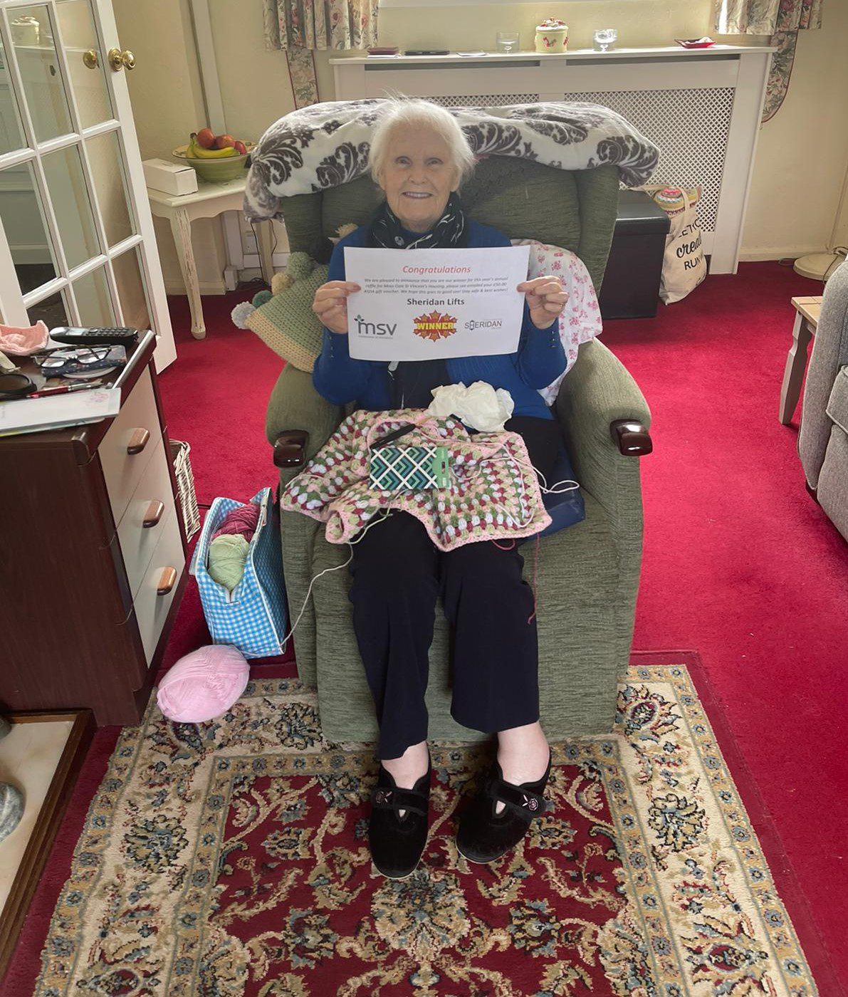 Two winners in the annual Sheridan Lifts customer raffle 1 mrs machin