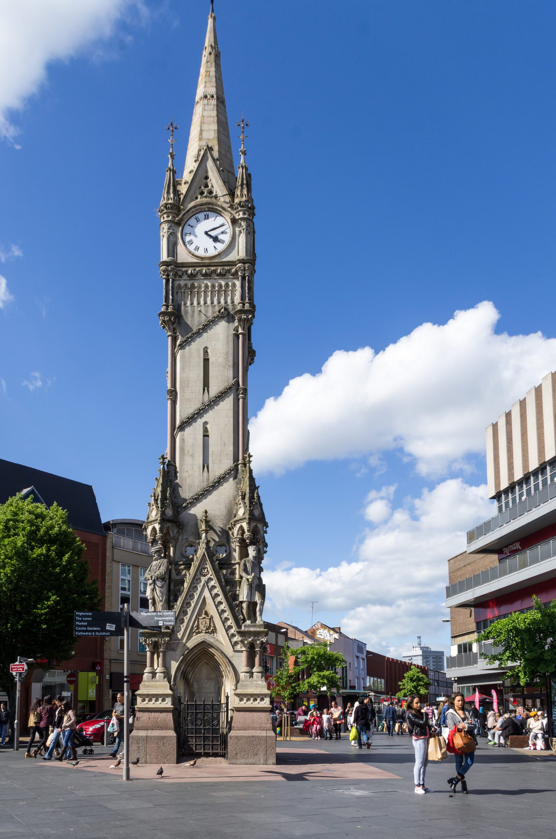 Leicester,.,Uk,-,May,25:,Clocktower,At,Main,Squere,In