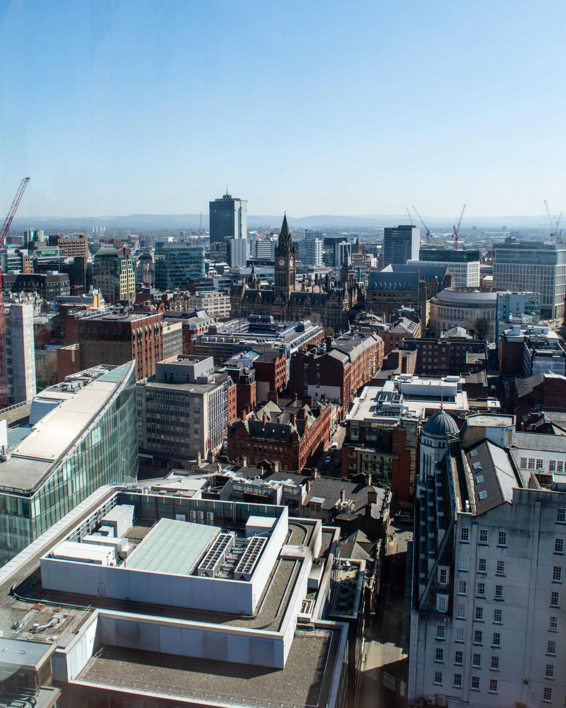 A Skyline View Of Manchester Stretching For Miles